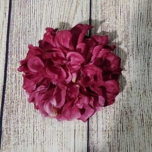 Large Vintage Millinery Reddish Purple Silk Peony Brooch